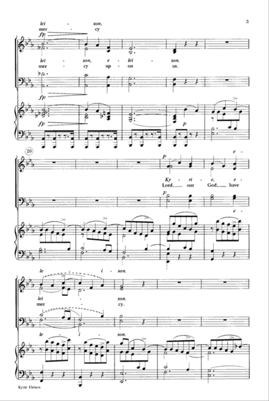 Kyrie Eleison 4-Part scores gallery preview page 3