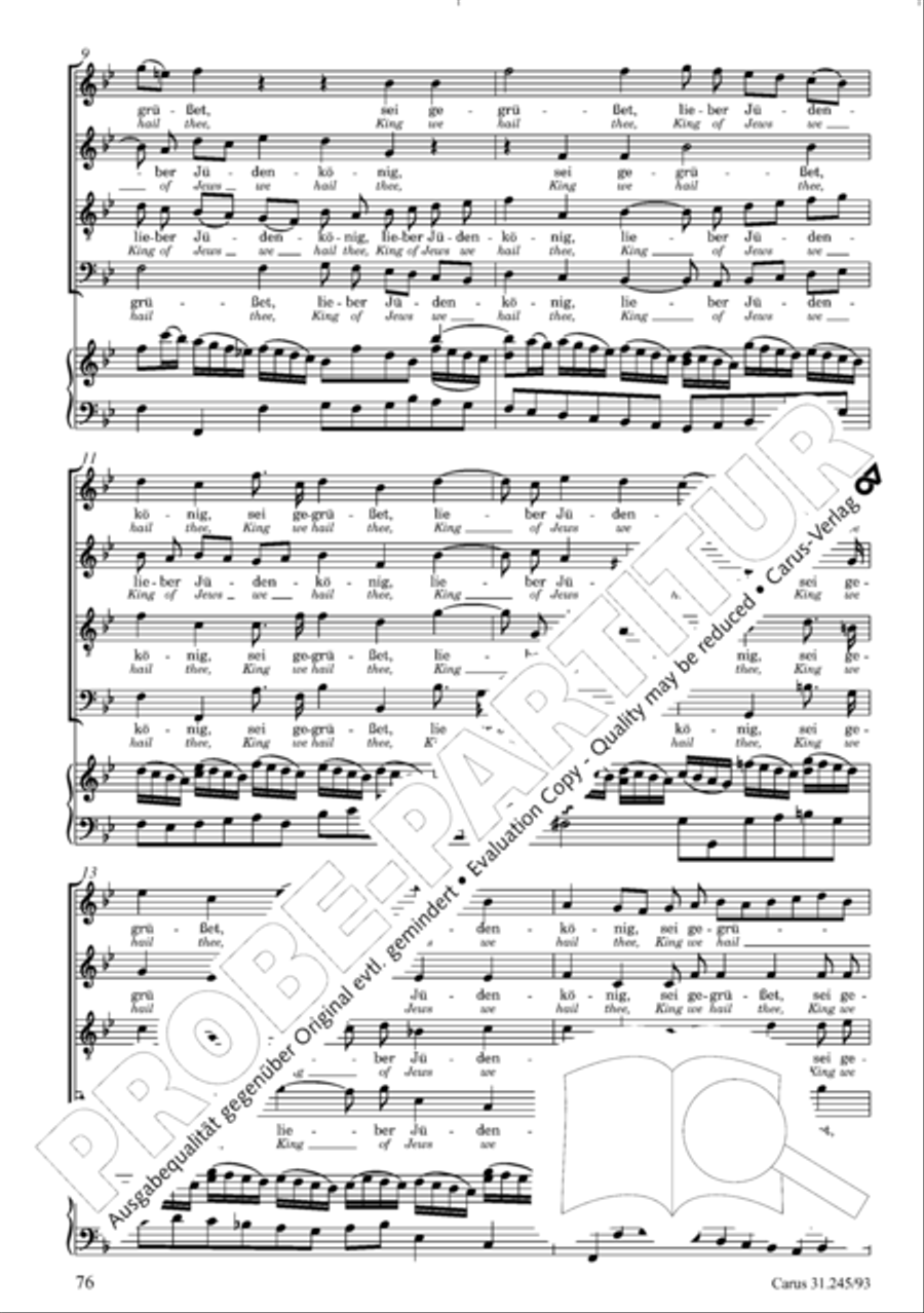 St. John Passion (Johannes-Passion) 4-Part scores gallery preview page 77