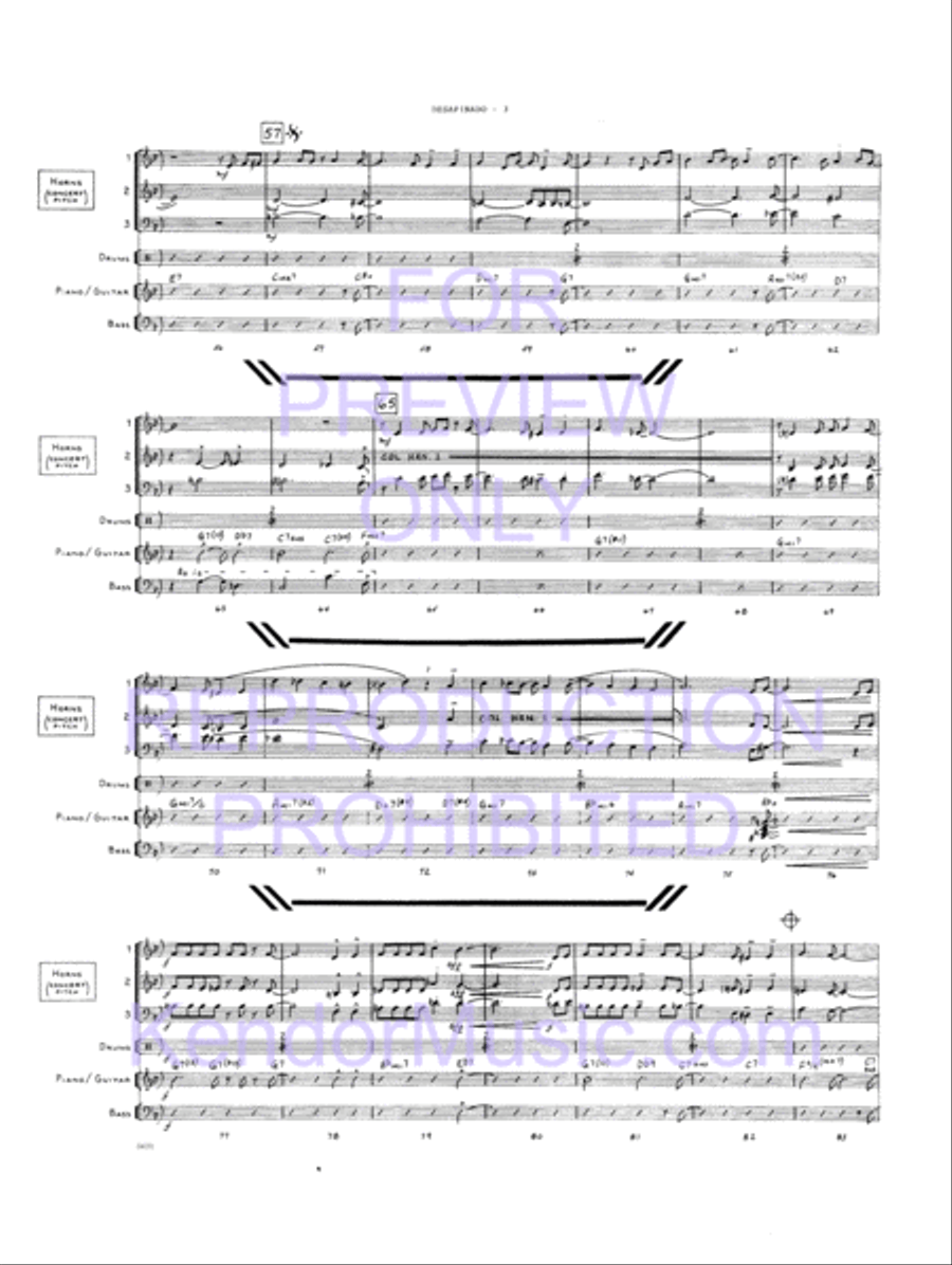 Desafinado (Full Score) Desafinado (Full Score) Jazz Ensemble scores gallery preview page 5