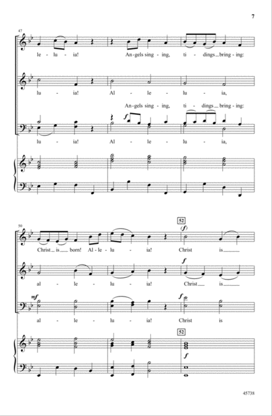 Angel Alleluias Angel Alleluias 4-Part scores gallery preview page 7
