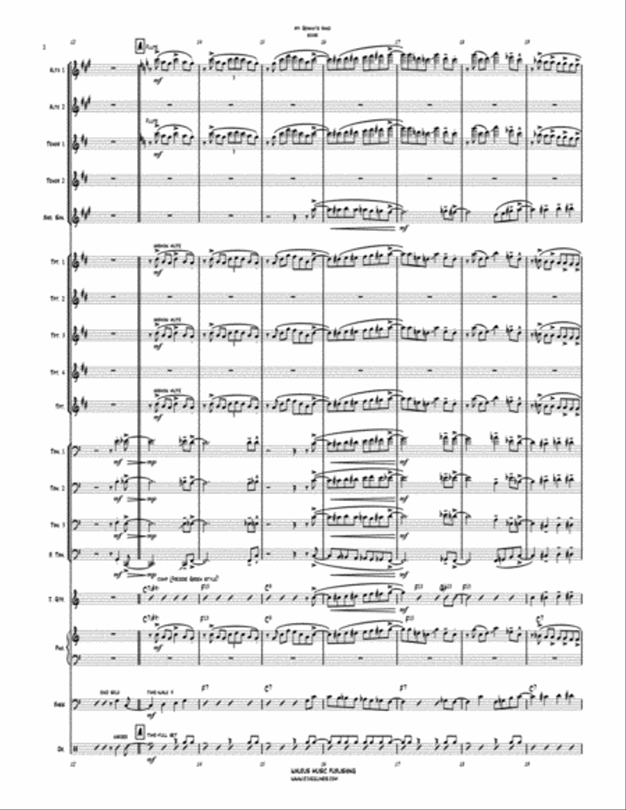 My Granny's Hand Blues My Granny's Hand Blues Big Band scores gallery preview page 3