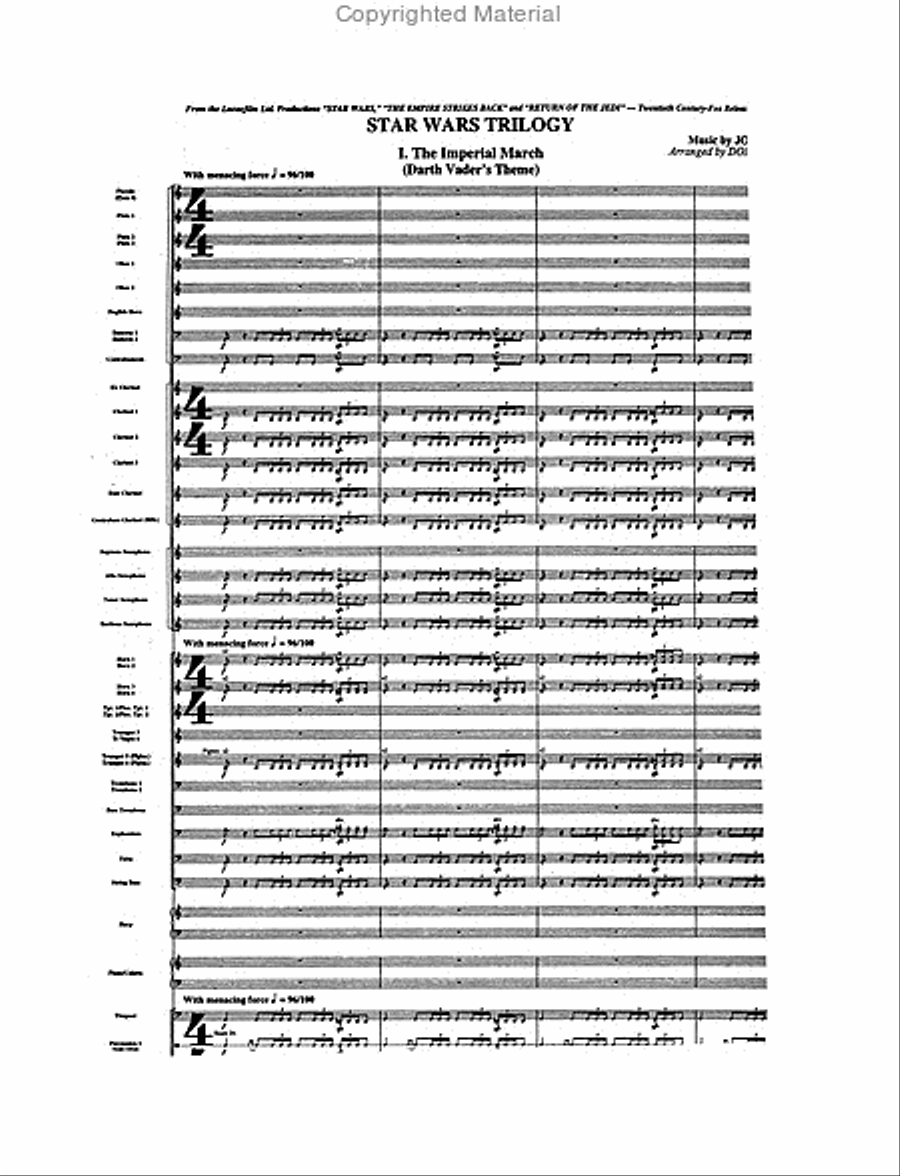 Star Wars Trilogy Concert Band scores gallery preview page 2