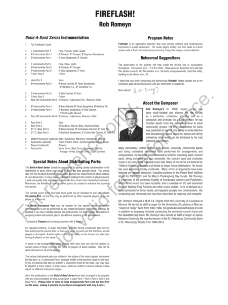 Fireflash! Concert Band - Sheet Music page 3