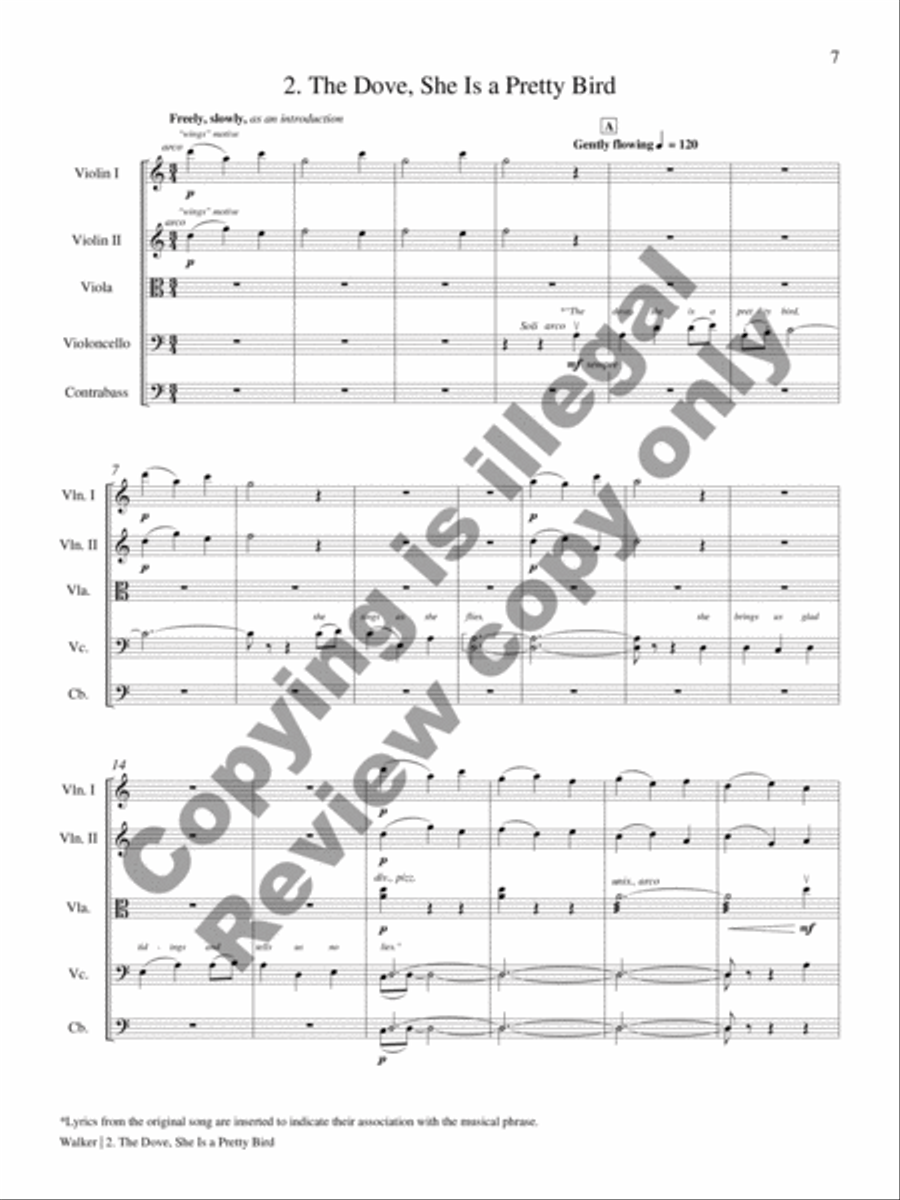 The Dove and Other Songs of Peace (Complete Set) String Orchestra scores gallery preview page 6