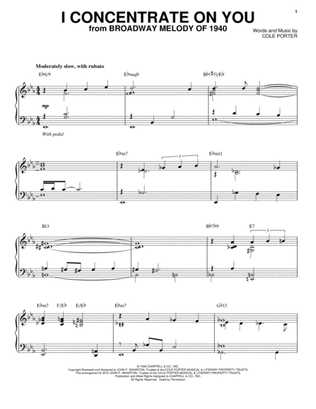 Book cover for I Concentrate On You [Jazz version] (arr. Brent Edstrom)