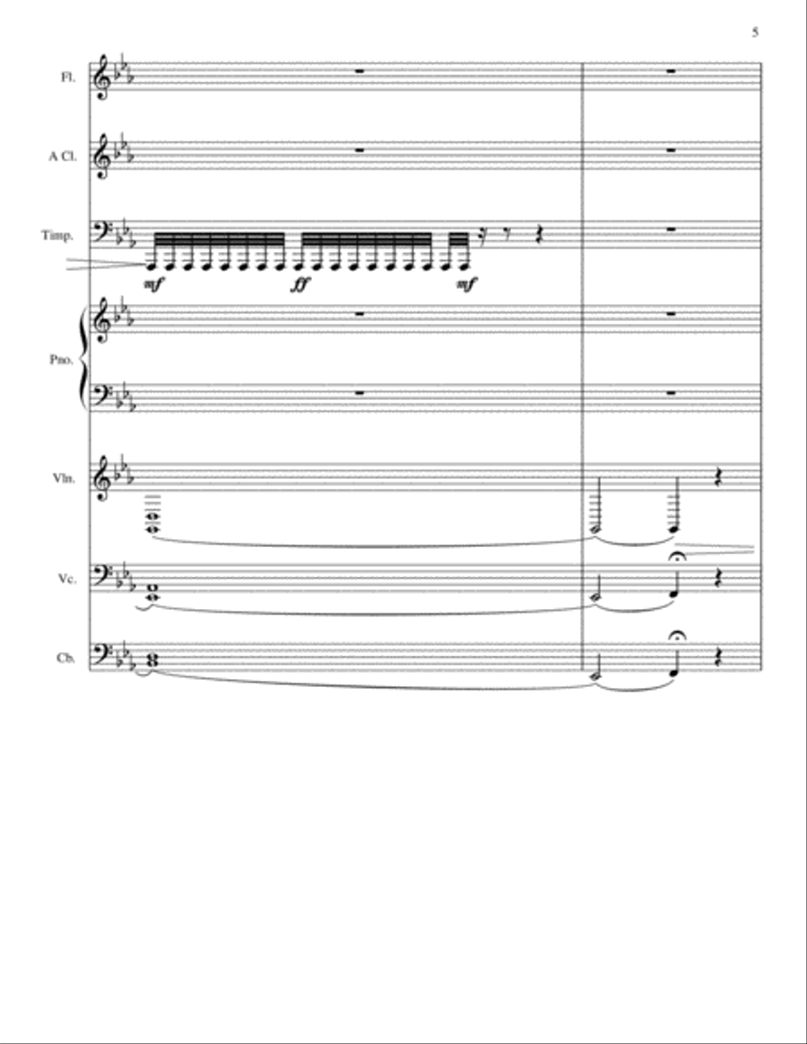 Piano Concerto #1 in E-Flat Minor, Op. 1; Movement 1, Moderato Full Orchestra scores gallery preview page 5