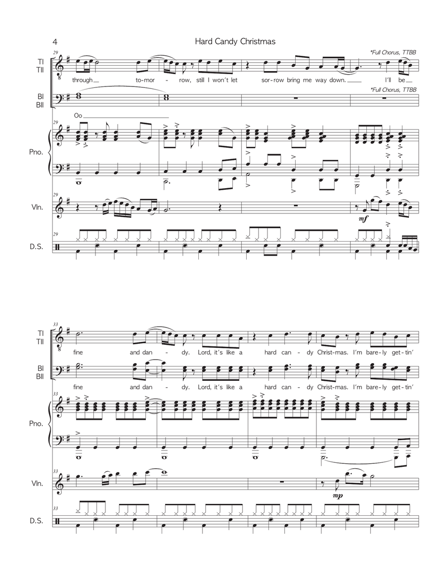 Hard Candy Christmas TTBB scores gallery preview page 4