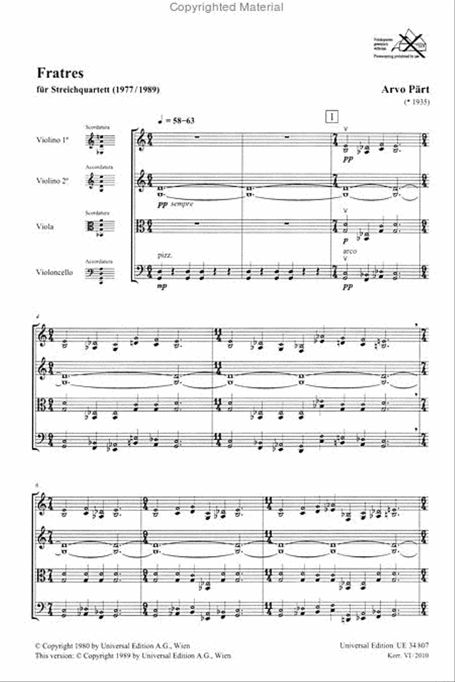 Fratres Cello scores gallery preview page 2