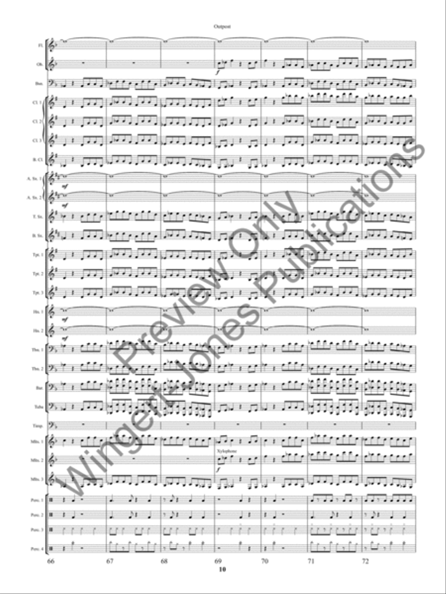 Outpost Concert Band scores gallery preview page 13
