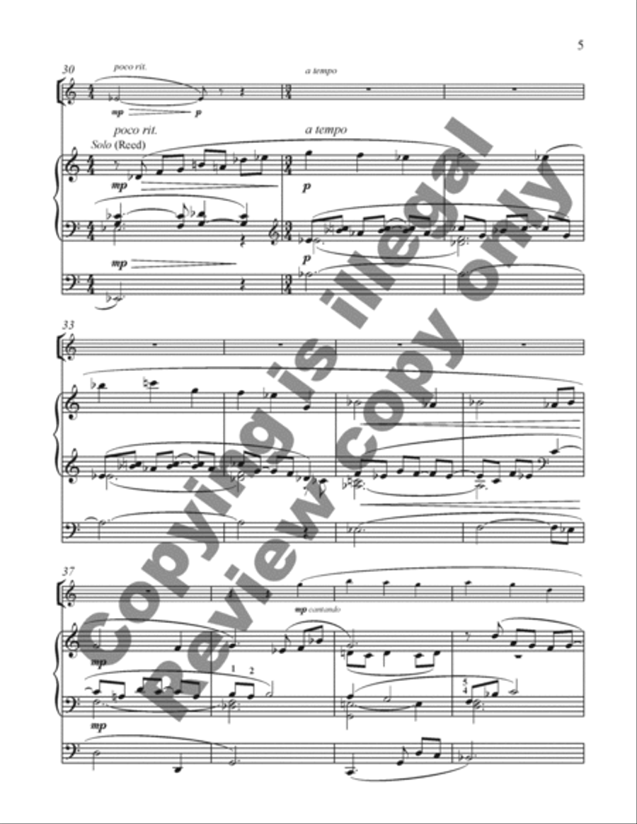 Elegy Elegy B-Flat Clarinet scores gallery preview page 5