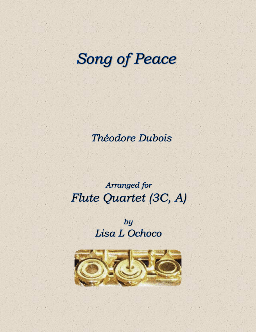 Song of Peace for Flute Quartet (3C, A) Flute Quartet scores gallery preview page 1