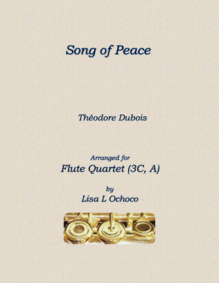 Book cover for Song of Peace for Flute Quartet (3C, A)