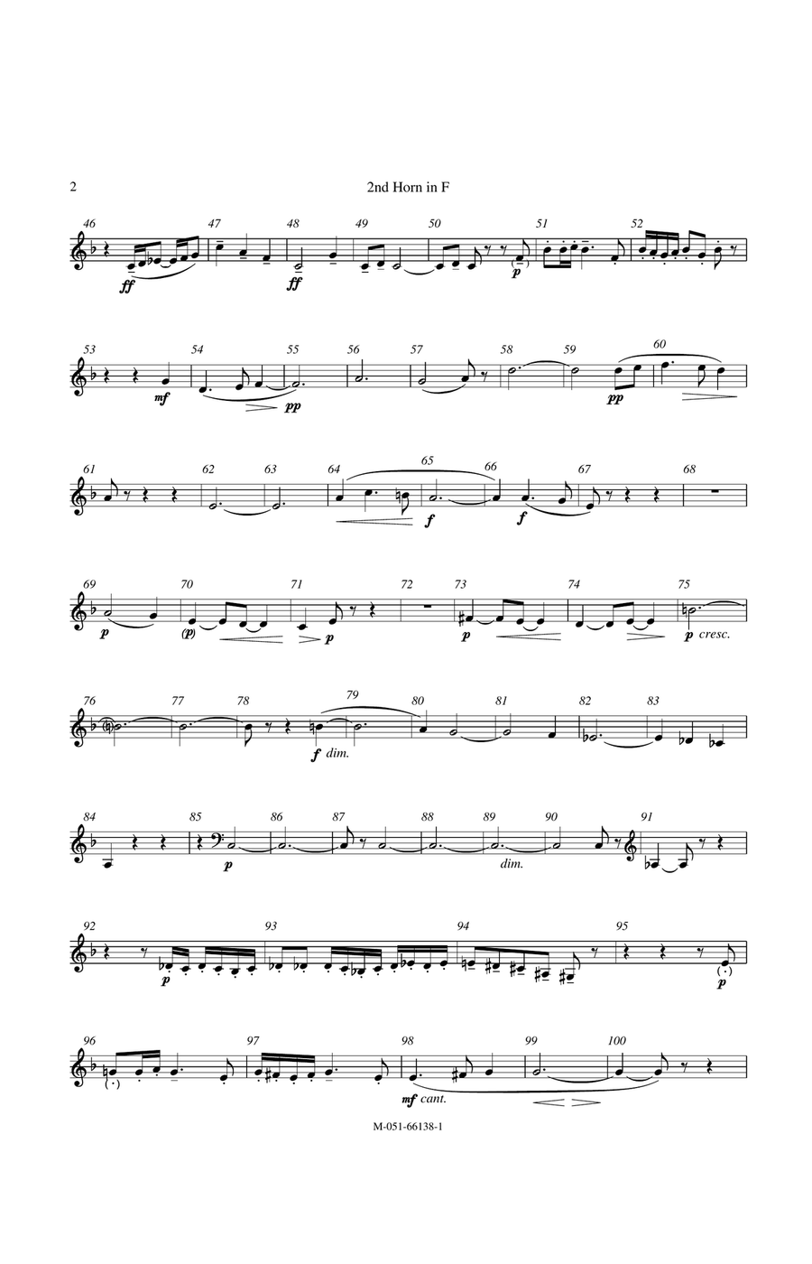 Toccata Marziale - 2nd Horn in F Concert Band scores gallery preview page 2