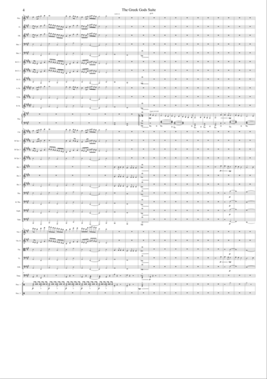 The Greek Gods Suite Full Orchestra scores gallery preview page 4