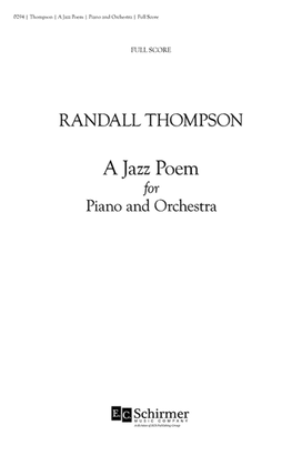 Book cover for A Jazz Poem for Piano & Orchestra (Additional Full Score)