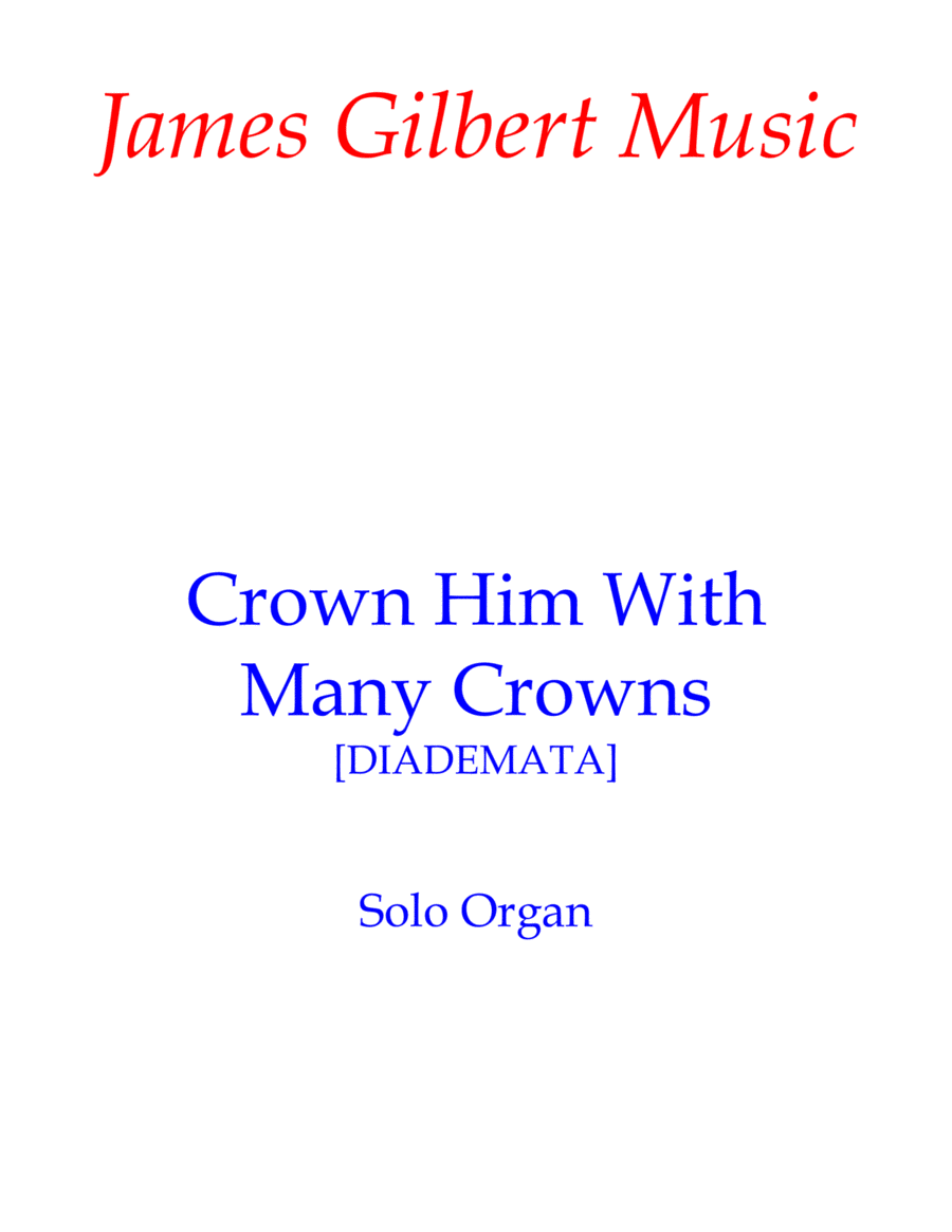 Crown Him With Many Crowns Organ Solo scores gallery preview page 1
