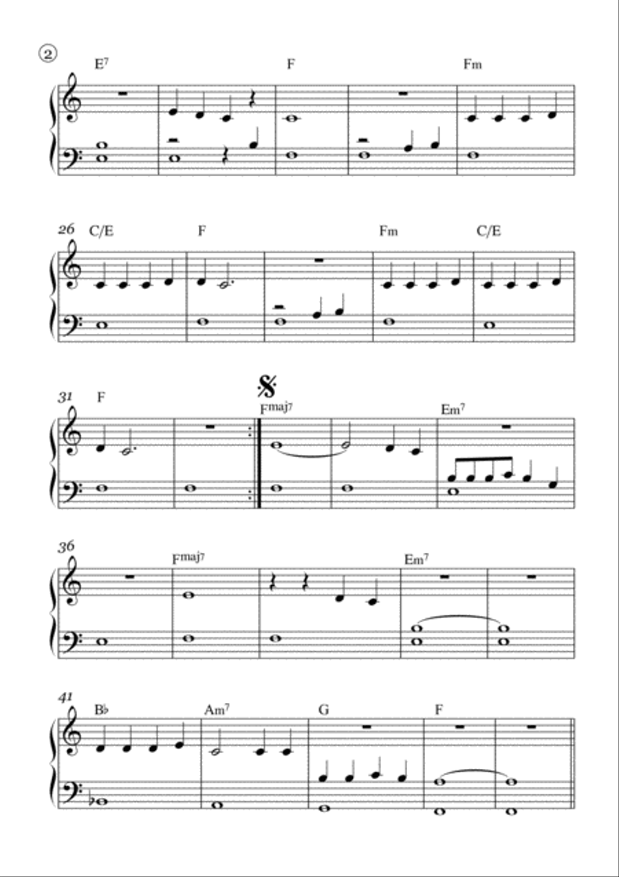 Space Oddity Easy Piano scores gallery preview page 2