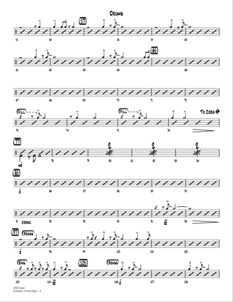 Children of the Night - Drums Drums scores gallery preview page 2