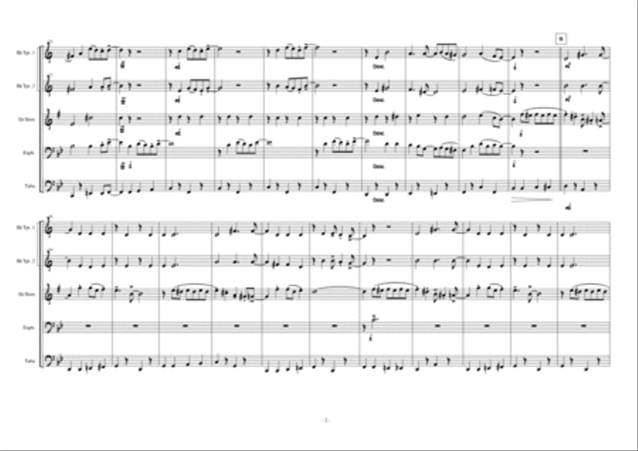 Come Follow The Band Brass Ensemble scores gallery preview page 3