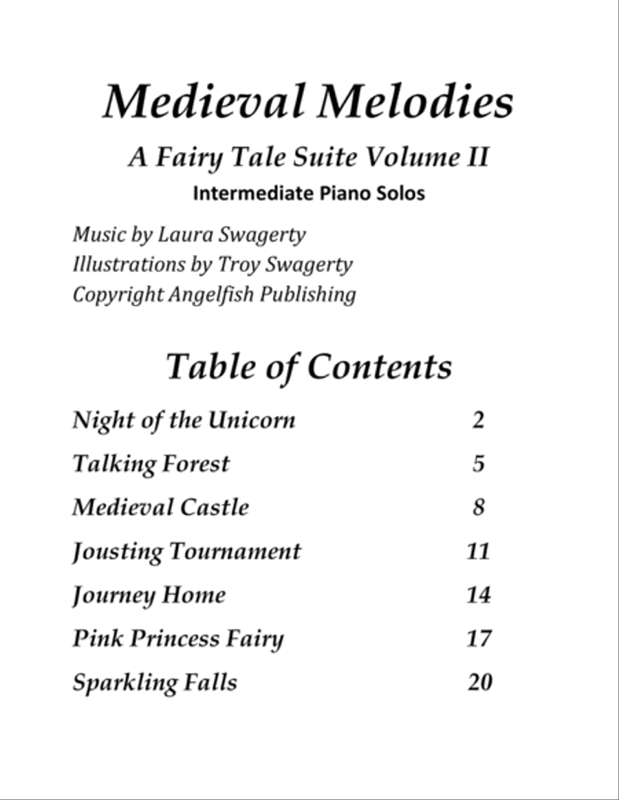 Medieval Melodies a Fairy Tale Suite Volume II Piano Solo scores gallery preview page 2