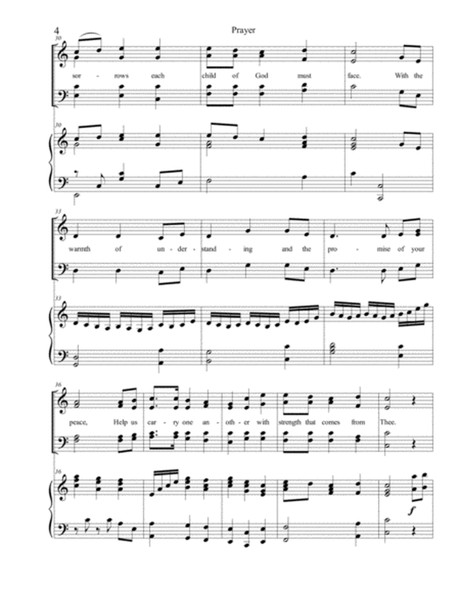 Prayer (SATB and piano) 6 pages. image number null