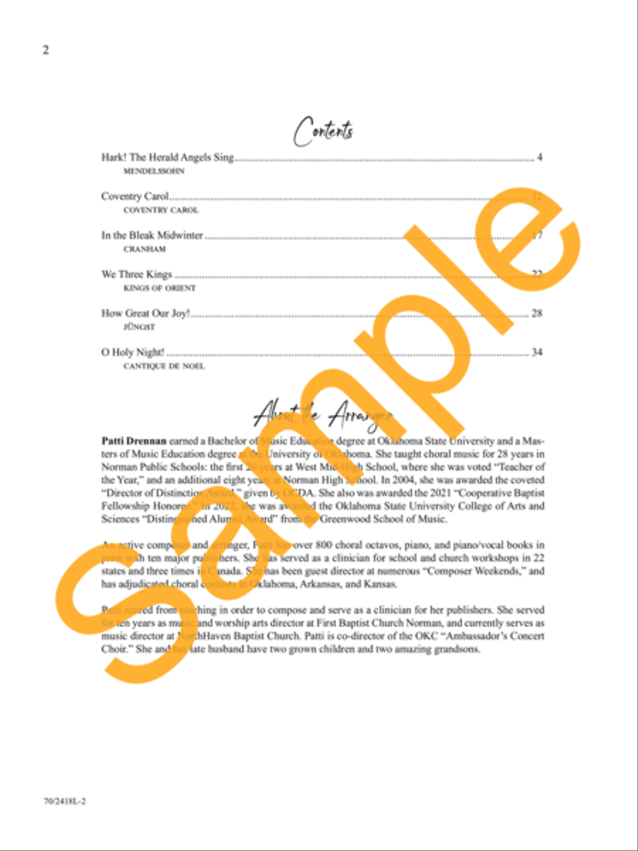 The Angels Sing Piano Duet scores gallery preview page 3