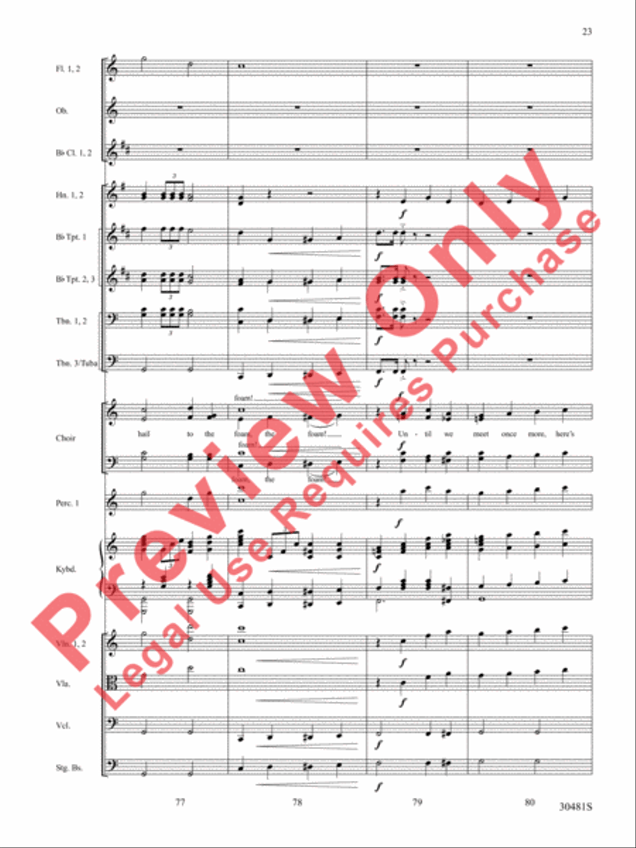 A Tribute to the Armed Services (A Medley) Choir scores gallery preview page 24