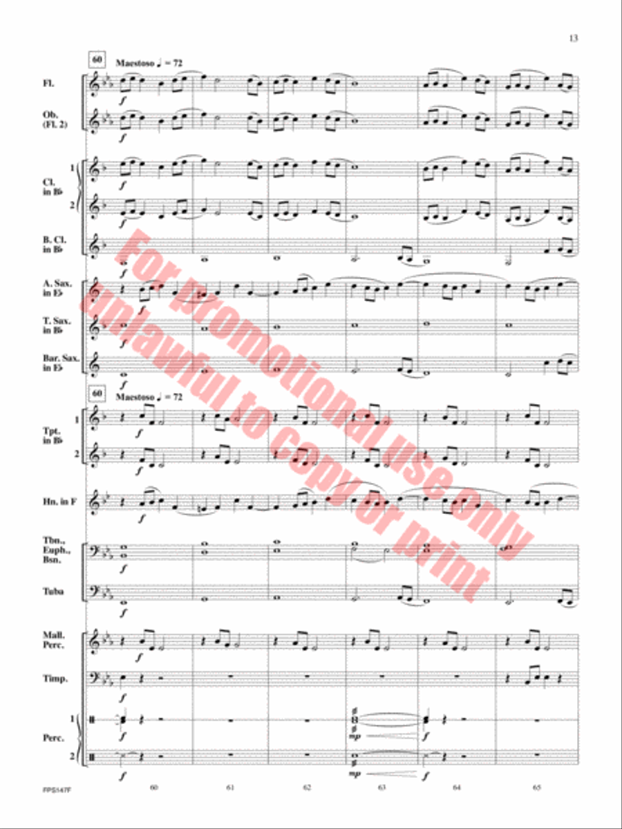 Angel Echoes Concert Band scores gallery preview page 14