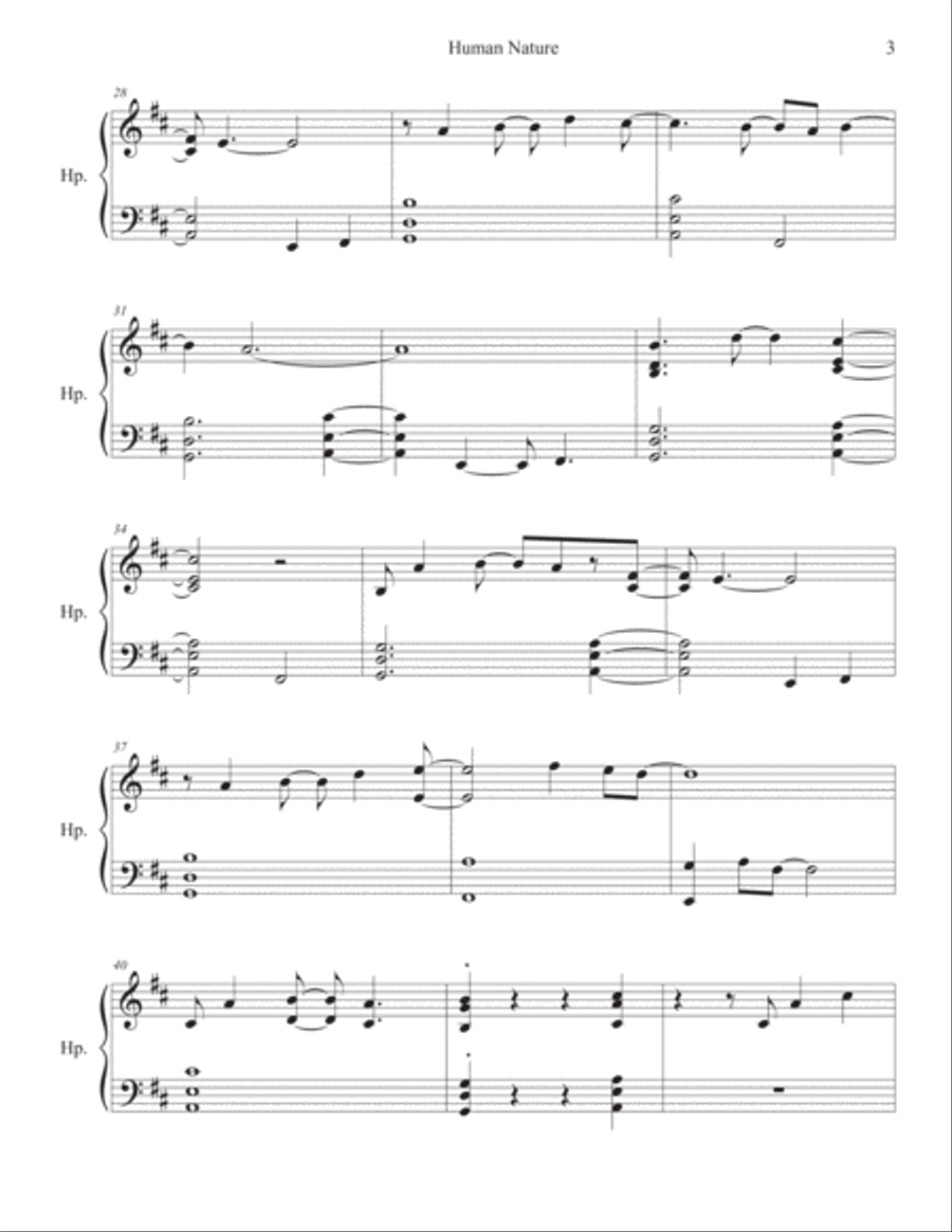 Human Nature Harp scores gallery preview page 3
