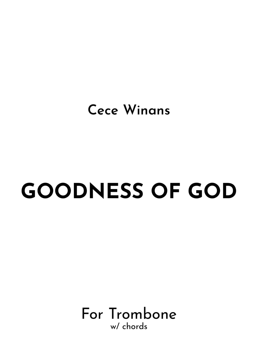 Goodness Of God Trombone Solo scores gallery preview page 1