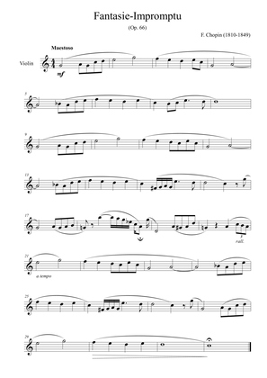 Fantaisie-Impromptu (Op. 66) - for violin solo