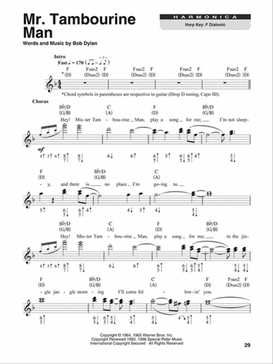 Bob Dylan Harmonica scores gallery preview page 9
