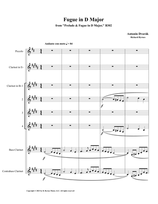 Dvorák, Fugue in D Major (Clarinet Septet + Piccolo)