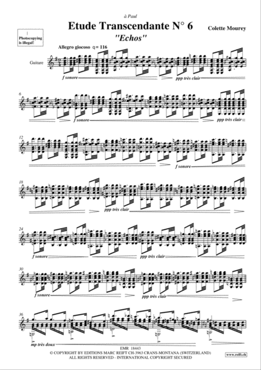 Etude Transcendante No. 6 Classical Guitar scores gallery preview page 3