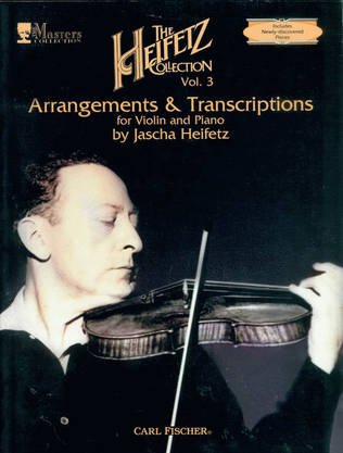 Book cover for The Heifetz Collection, Volume 3