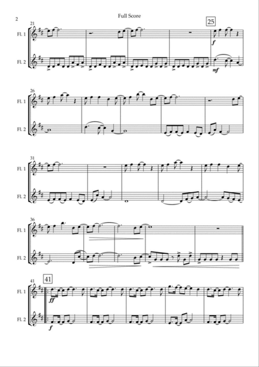 Without You Flute Duet scores gallery preview page 2