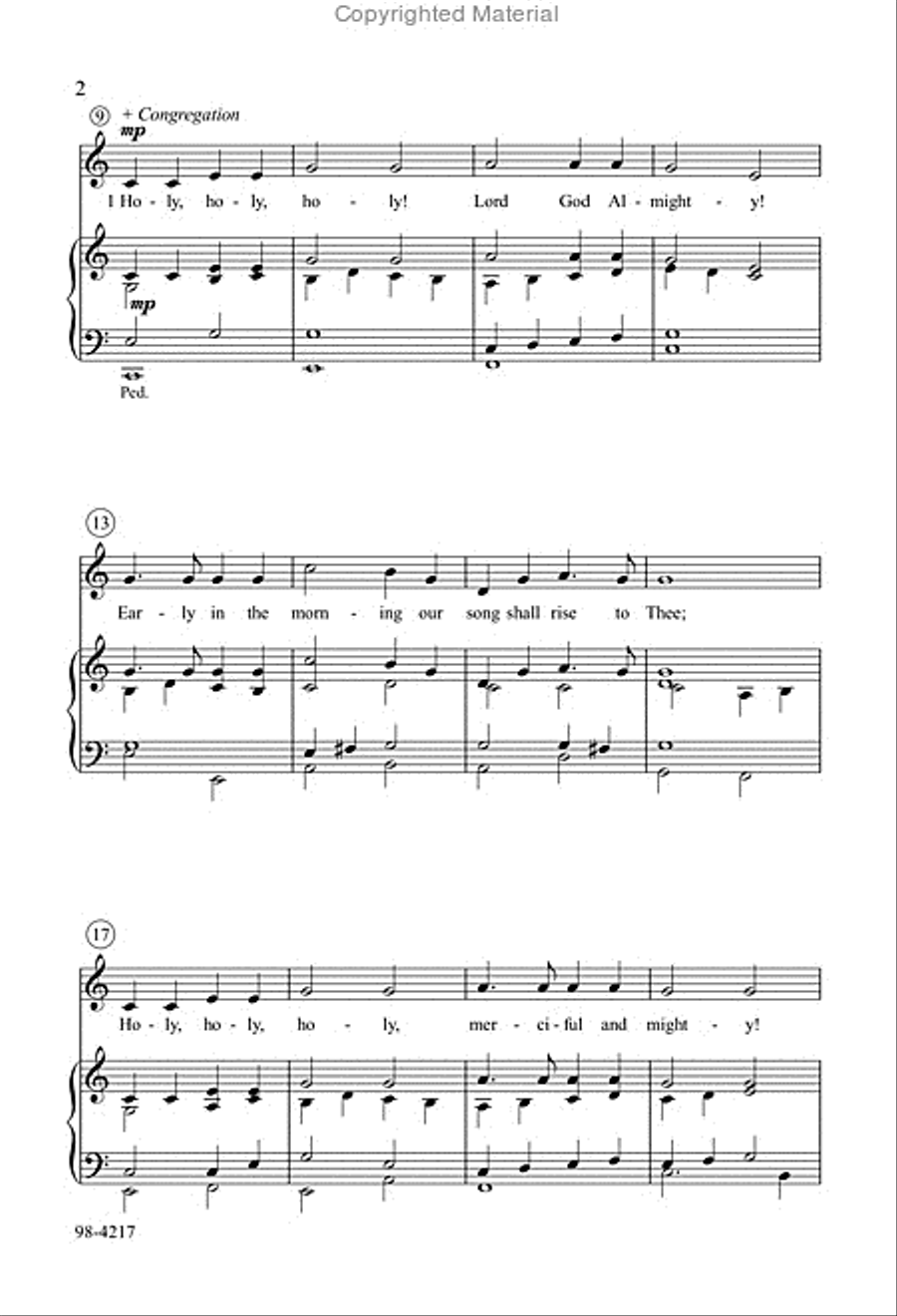 Holy, Holy, Holy (Behnke) 4-Part scores gallery preview page 3