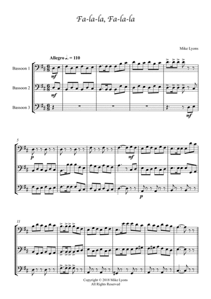 Bassoon Trio - Fa-la-la, Fa-la-la image number null