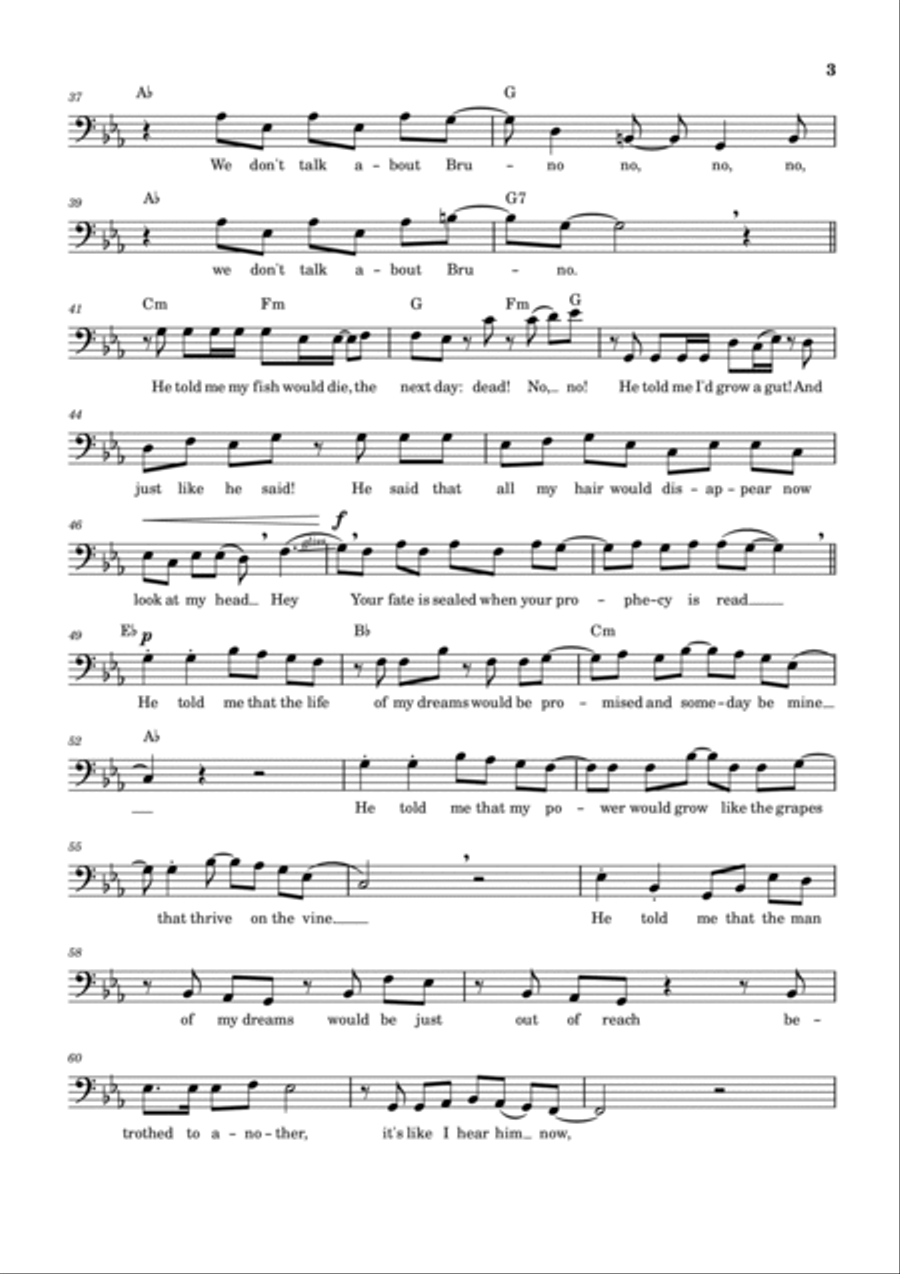 We Don't Talk About Bruno Trombone Solo scores gallery preview page 3