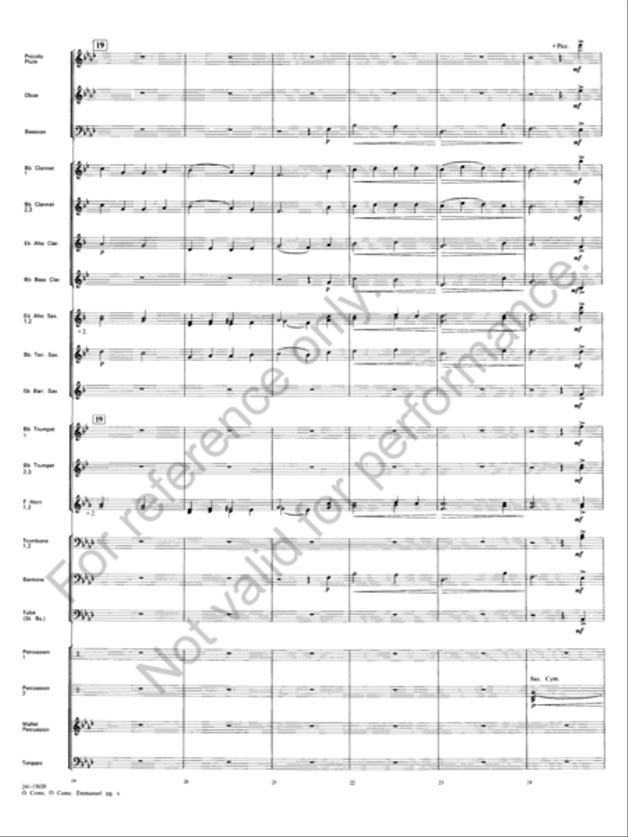 O Come, O Come, Emmanuel Concert Band scores gallery preview page 7
