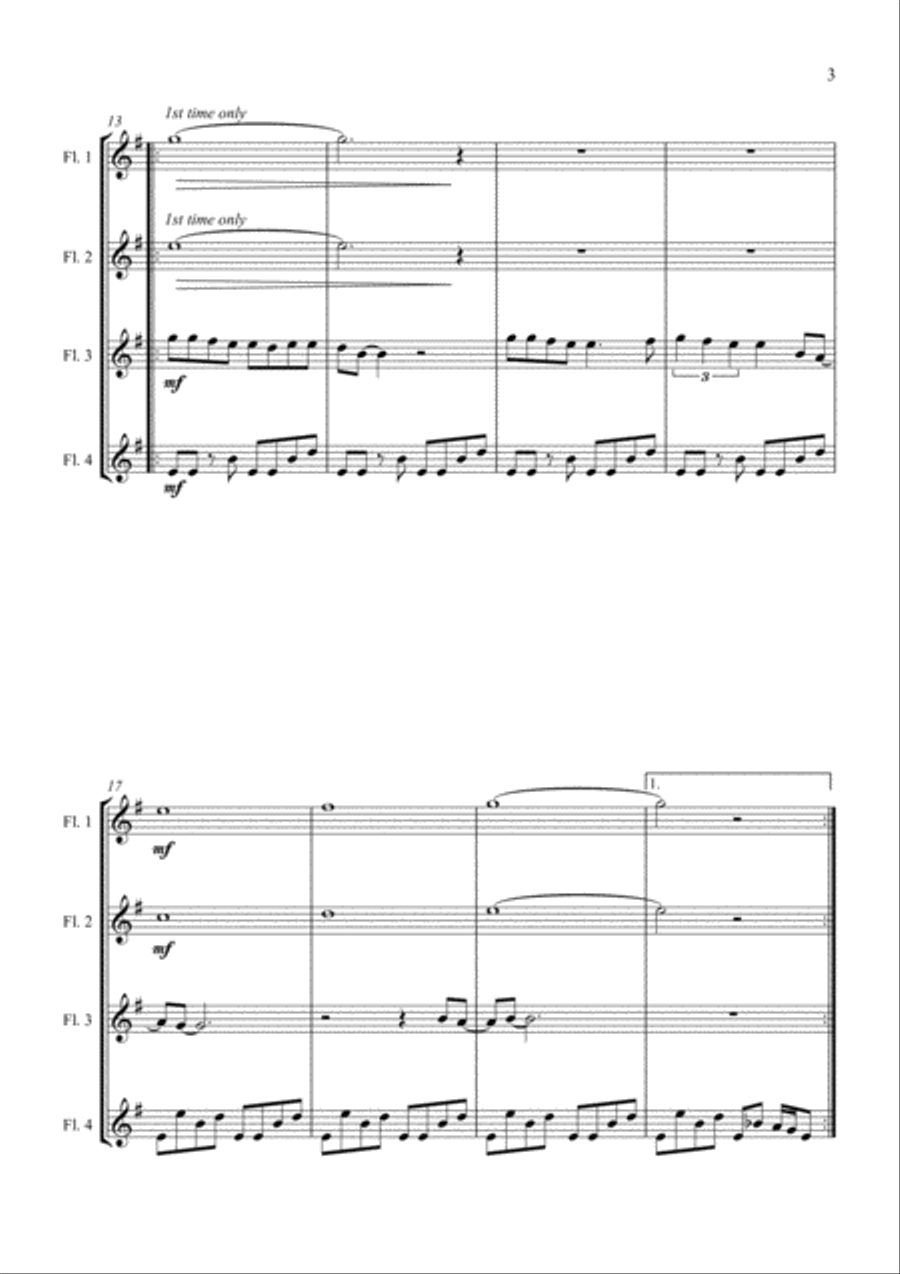Livin' On A Prayer Livin' On A Prayer Flute Quartet scores gallery preview page 3