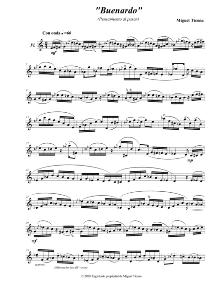 Buenardo Buenardo Flute Solo scores gallery preview page 1