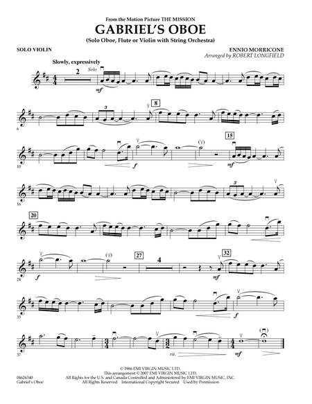 Gabriel's Oboe (from The Mission) - Solo Violin