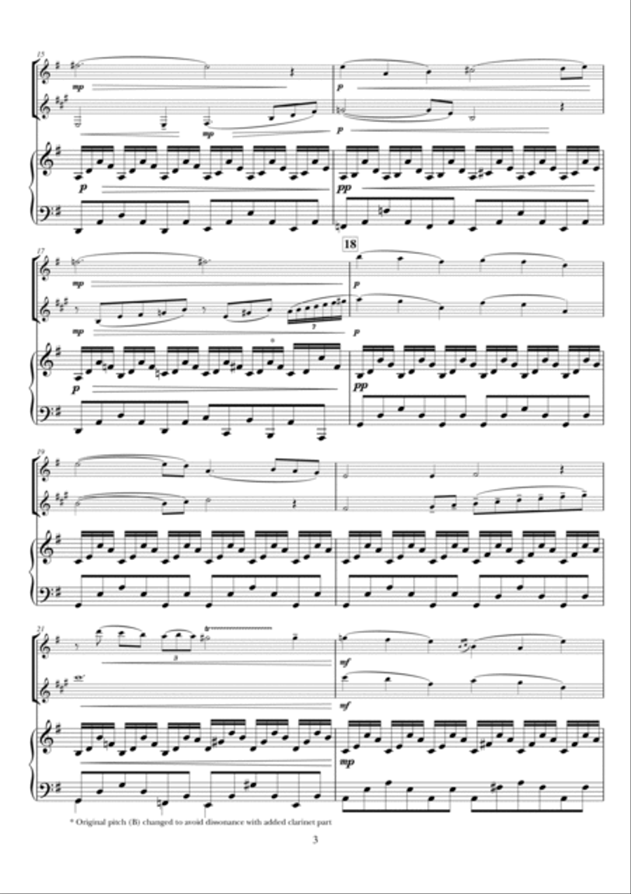 The Swan (Le Cygne) Woodwind Duet scores gallery preview page 3