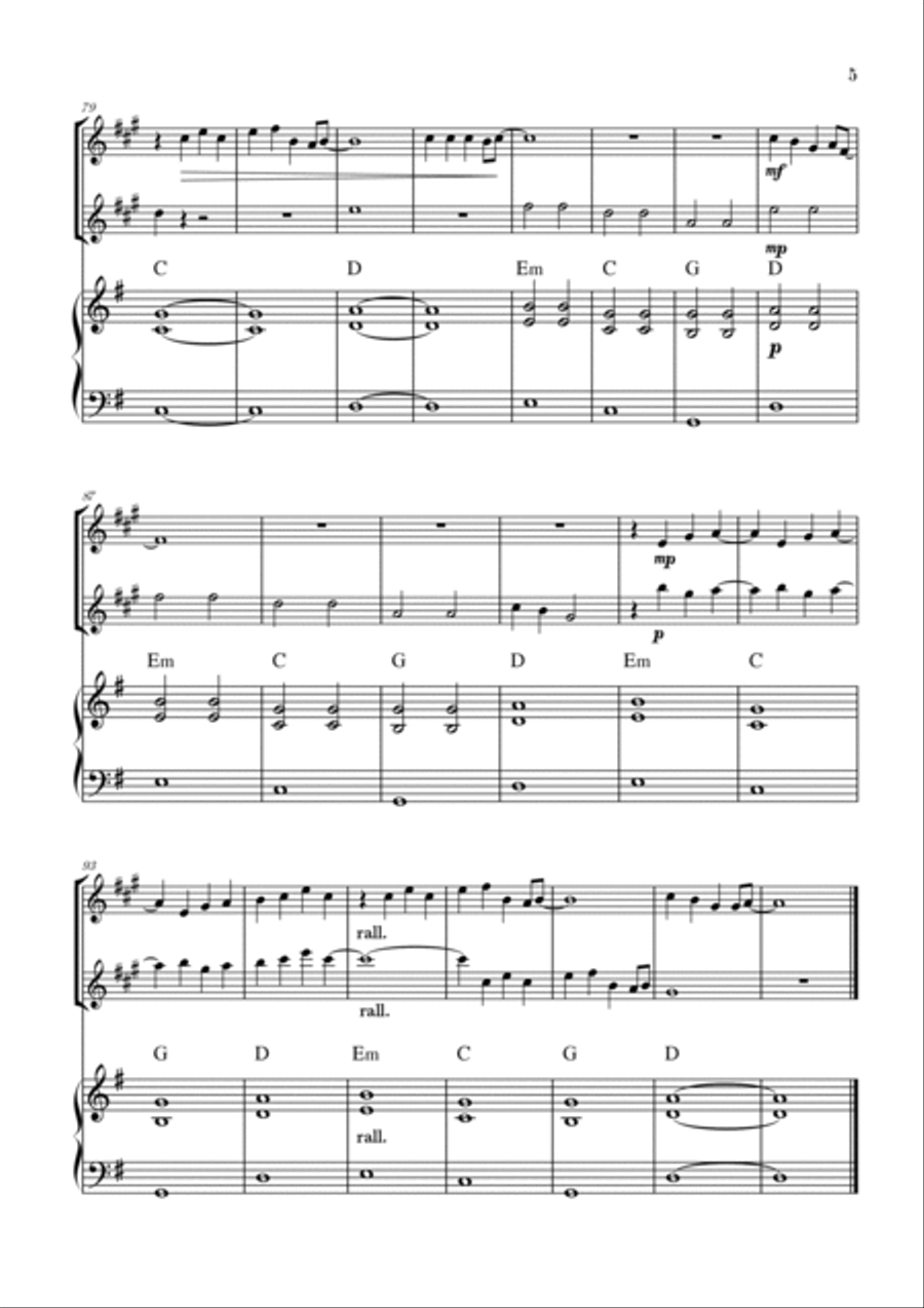 Love Is Gone Clarinet Duet scores gallery preview page 5