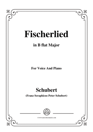 Book cover for Schubert-Fischerlied (Version I),in B flat Major,for Voice and Piano