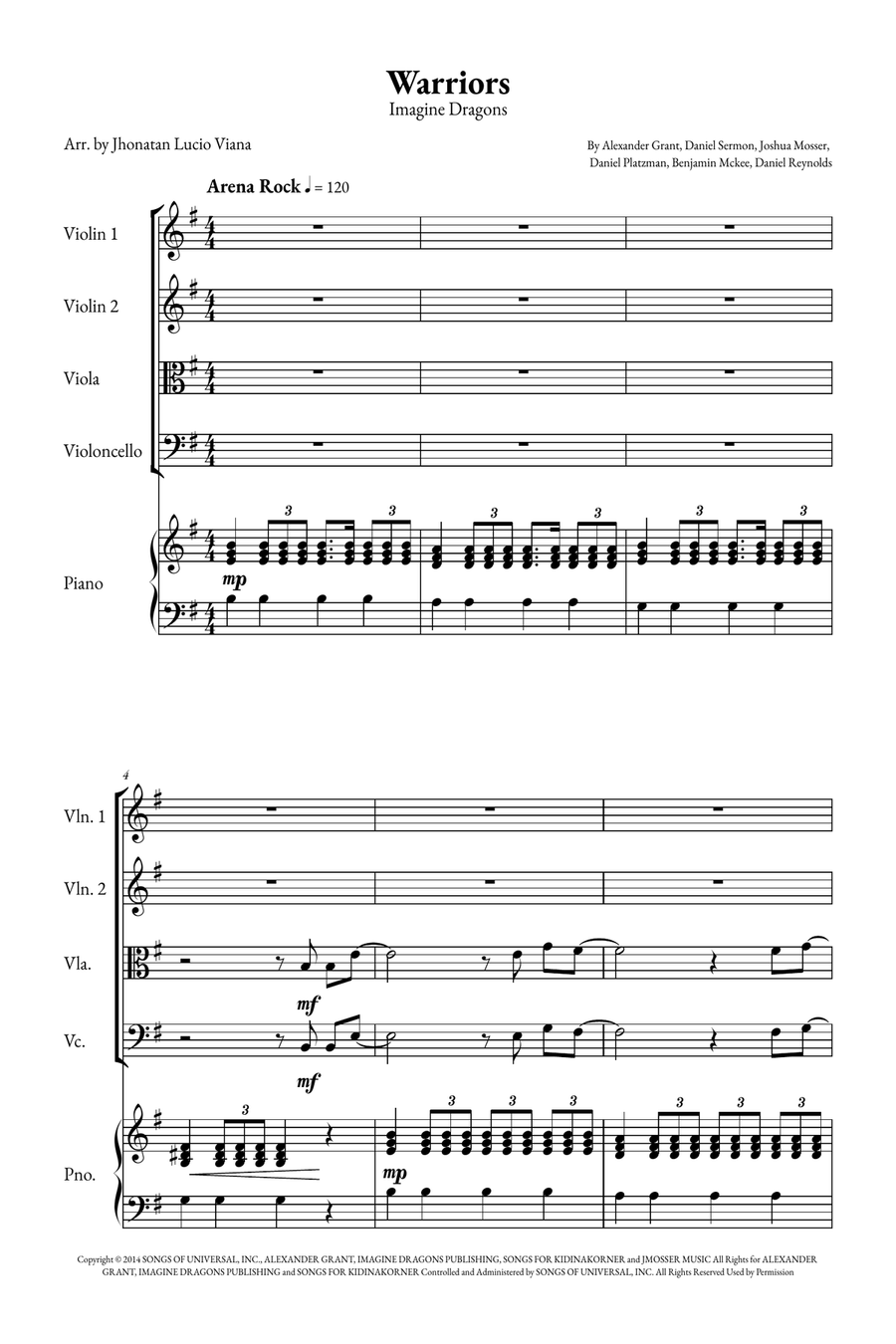 Warriors Small Ensemble scores gallery preview page 1