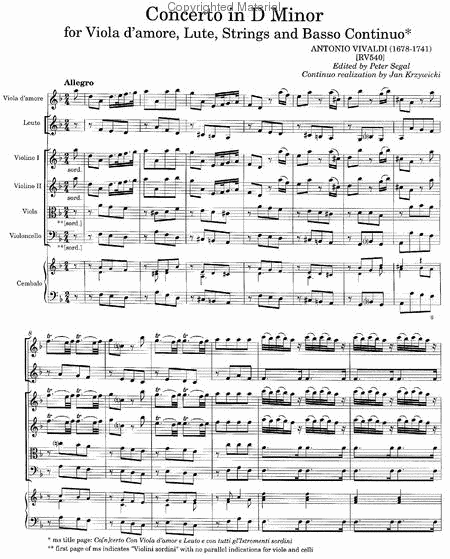 Concerto for Lute, RV 540 (2 livres)