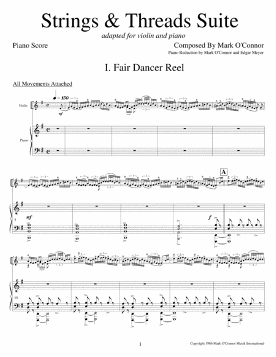 Strings & Threads Suite (piano score - adapted for vln and pno) Violin Solo scores gallery preview page 4