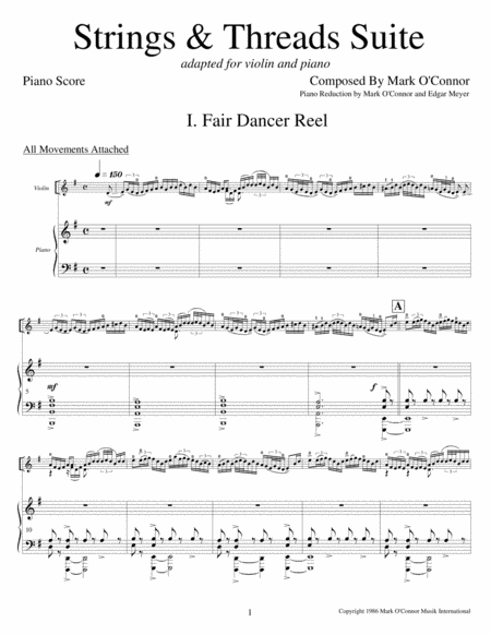 Strings & Threads Suite (piano score - adapted for vln and pno) image number null